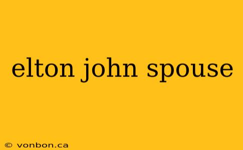 elton john spouse