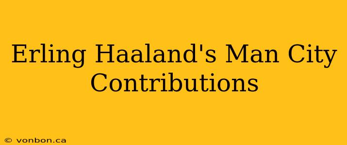 Erling Haaland's Man City Contributions