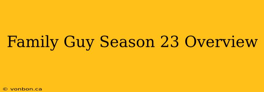 Family Guy Season 23 Overview