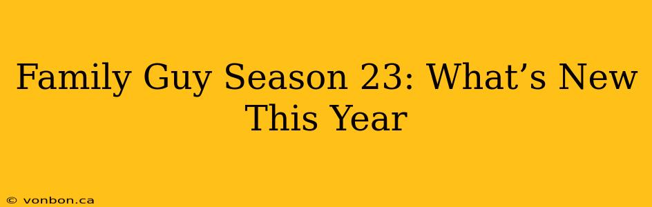 Family Guy Season 23: What’s New This Year