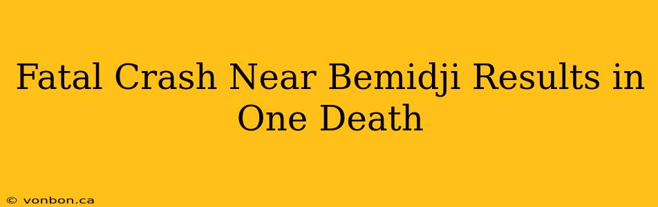 Fatal Crash Near Bemidji Results in One Death