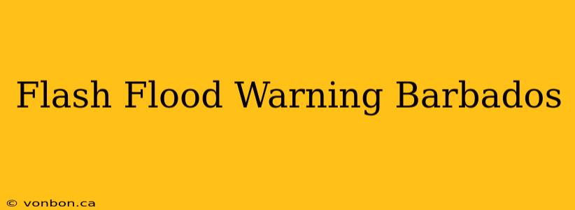 Flash Flood Warning Barbados