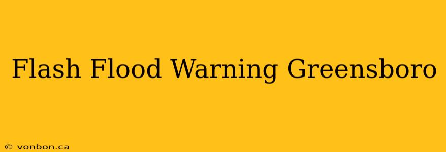 Flash Flood Warning Greensboro