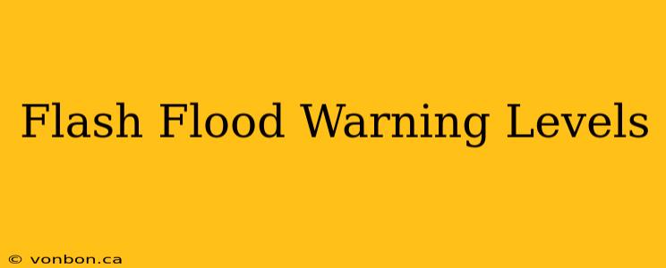 Flash Flood Warning Levels