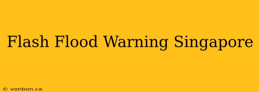 Flash Flood Warning Singapore