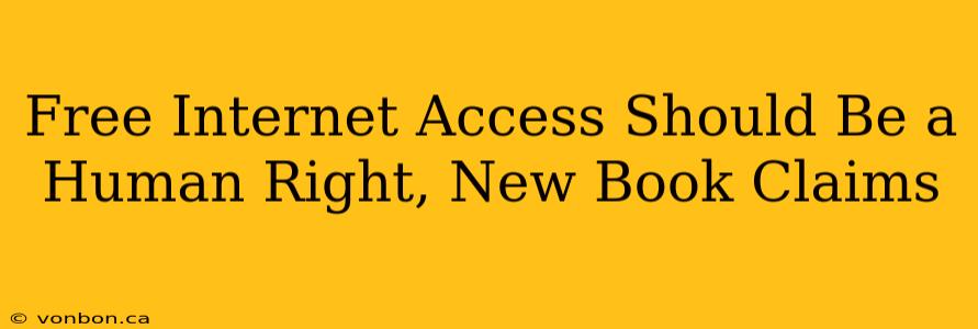 Free Internet Access Should Be a Human Right, New Book Claims