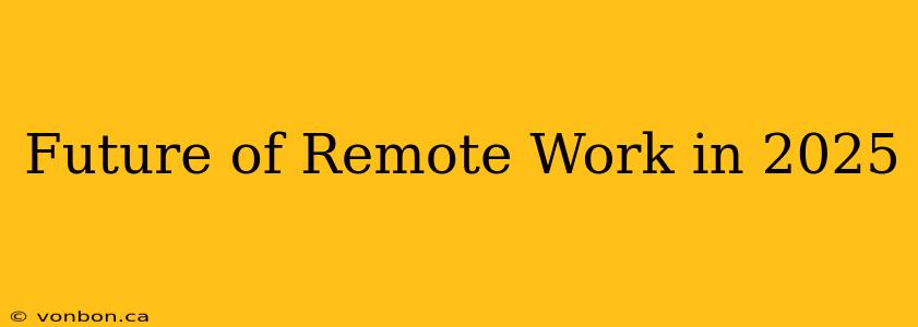 Future of Remote Work in 2025