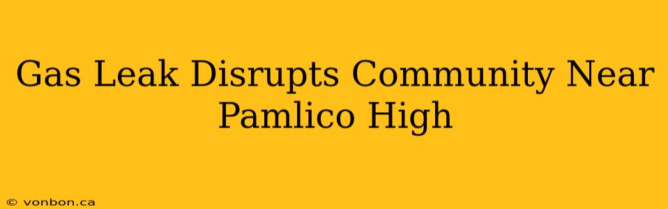 Gas Leak Disrupts Community Near Pamlico High