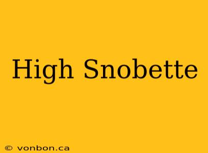 High Snobette