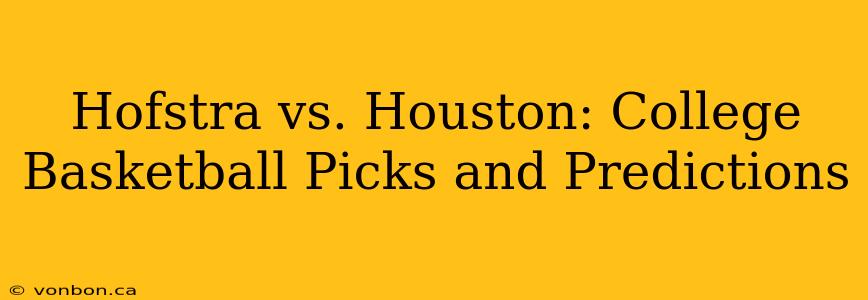 Hofstra vs. Houston: College Basketball Picks and Predictions