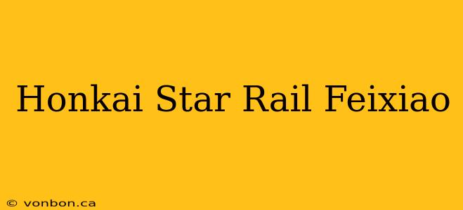 Honkai Star Rail Feixiao