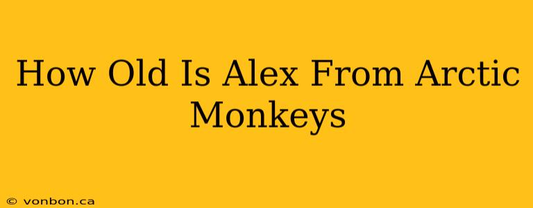 How Old Is Alex From Arctic Monkeys