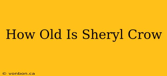 How Old Is Sheryl Crow