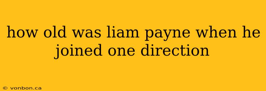 how old was liam payne when he joined one direction