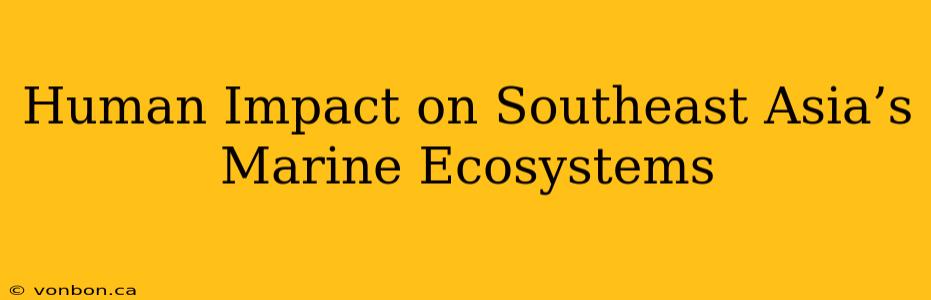 Human Impact on Southeast Asia’s Marine Ecosystems