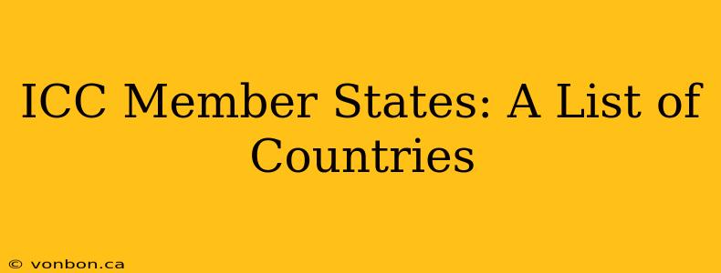 ICC Member States: A List of Countries