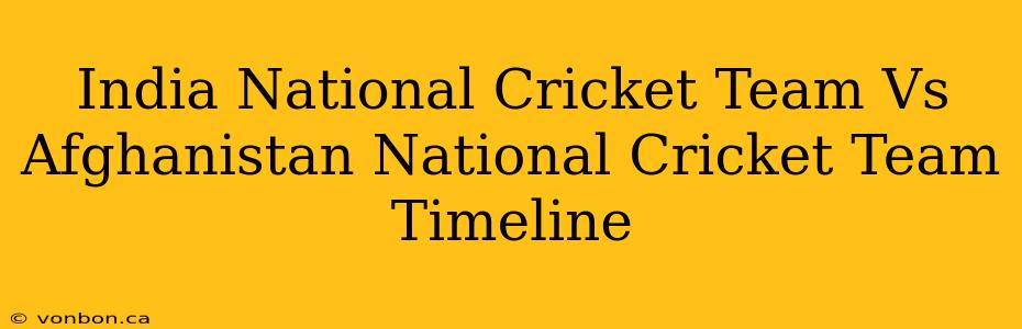 India National Cricket Team Vs Afghanistan National Cricket Team Timeline