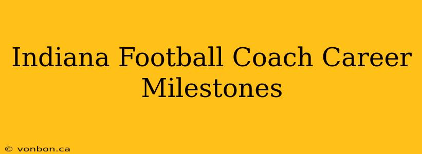 Indiana Football Coach Career Milestones