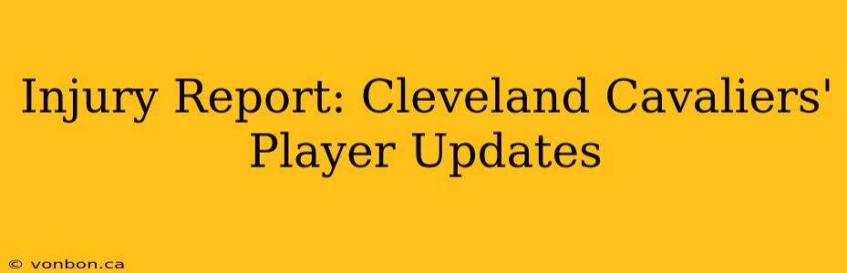 Injury Report: Cleveland Cavaliers' Player Updates