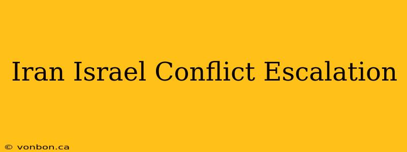 Iran Israel Conflict Escalation