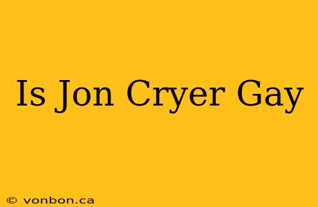 Is Jon Cryer Gay