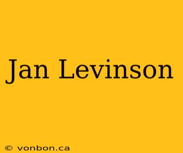 Jan Levinson