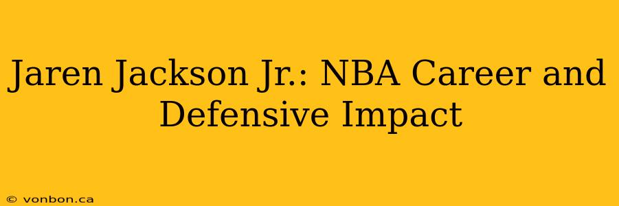 Jaren Jackson Jr.: NBA Career and Defensive Impact