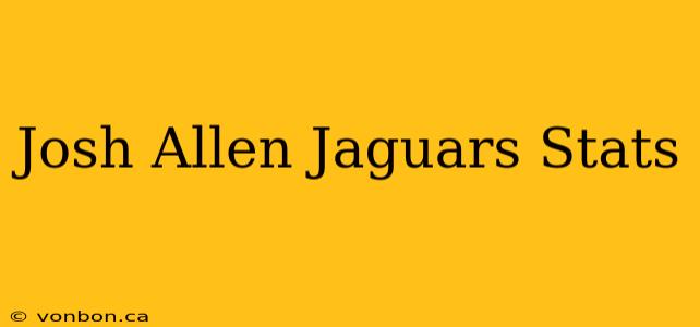 Josh Allen Jaguars Stats