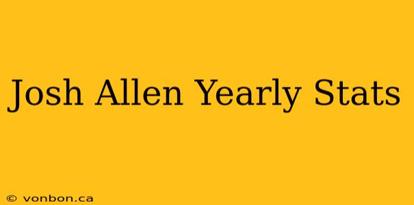 Josh Allen Yearly Stats