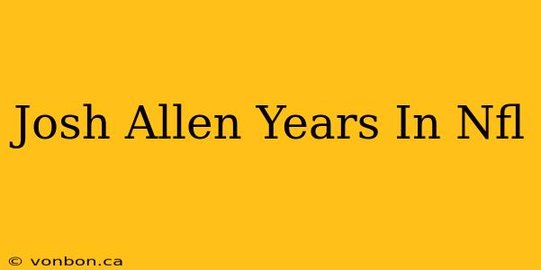 Josh Allen Years In Nfl