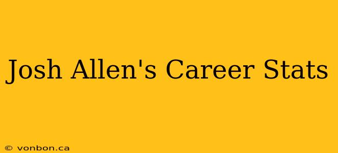 Josh Allen's Career Stats