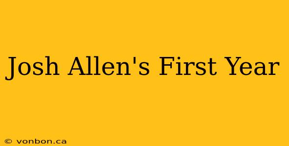 Josh Allen's First Year