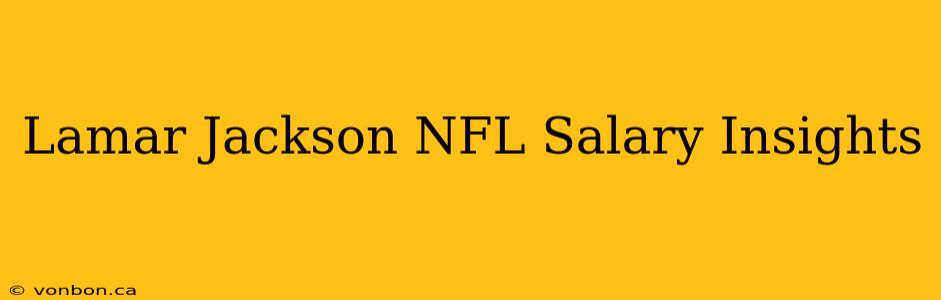 Lamar Jackson NFL Salary Insights