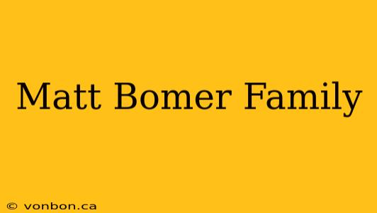 Matt Bomer Family