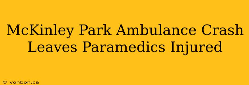 McKinley Park Ambulance Crash Leaves Paramedics Injured