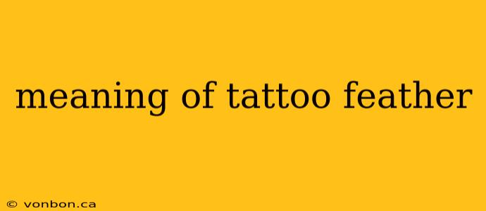 meaning of tattoo feather