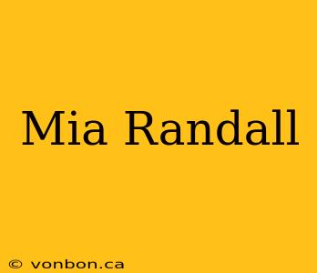 Mia Randall