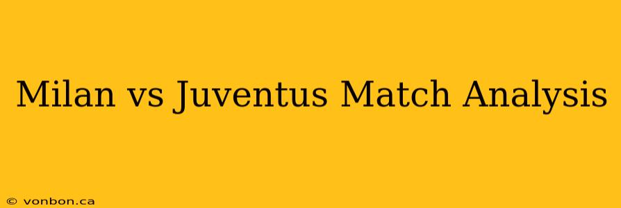 Milan vs Juventus Match Analysis