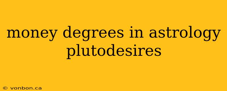 money degrees in astrology plutodesires