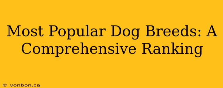 Most Popular Dog Breeds: A Comprehensive Ranking