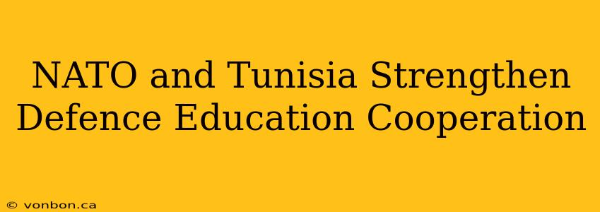 NATO and Tunisia Strengthen Defence Education Cooperation