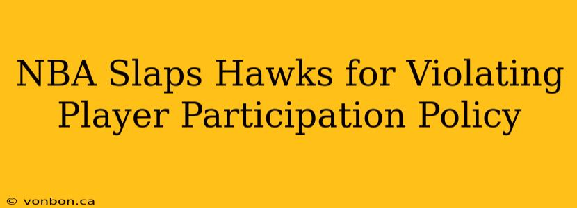 NBA Slaps Hawks for Violating Player Participation Policy