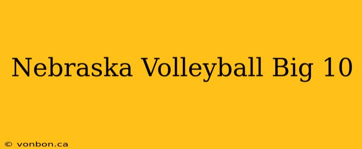 Nebraska Volleyball Big 10