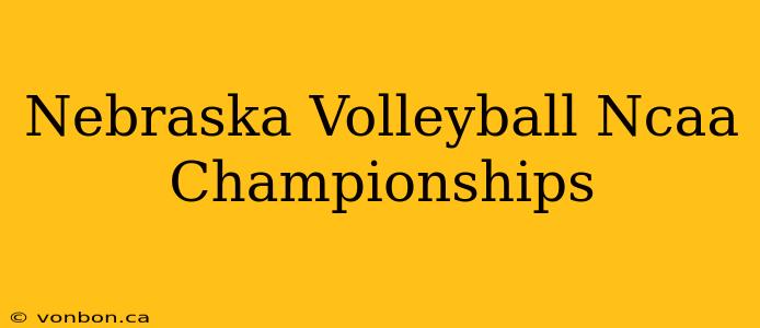 Nebraska Volleyball Ncaa Championships