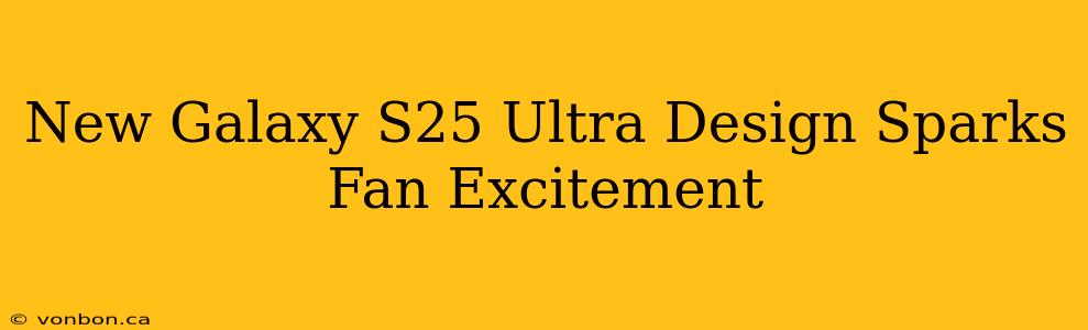 New Galaxy S25 Ultra Design Sparks Fan Excitement