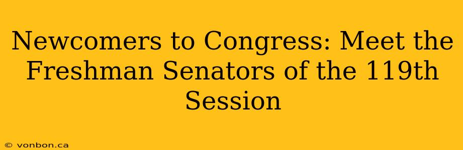 Newcomers to Congress: Meet the Freshman Senators of the 119th Session