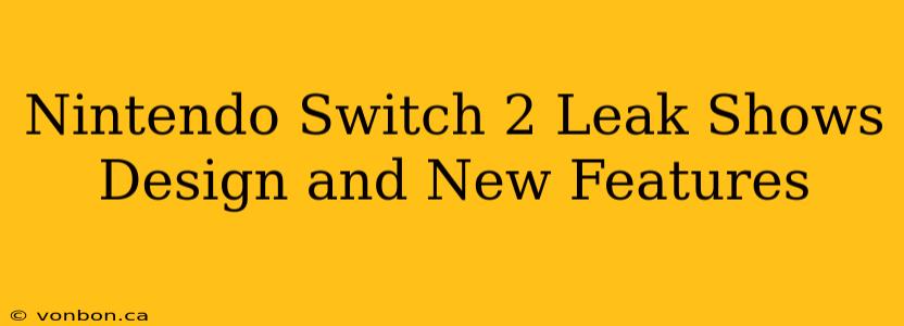 Nintendo Switch 2 Leak Shows Design and New Features