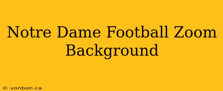 Notre Dame Football Zoom Background