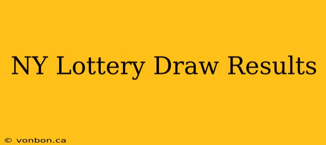 NY Lottery Draw Results