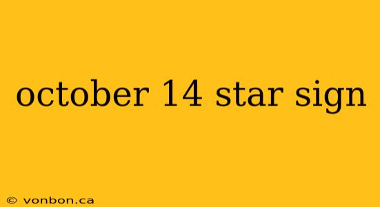 october 14 star sign